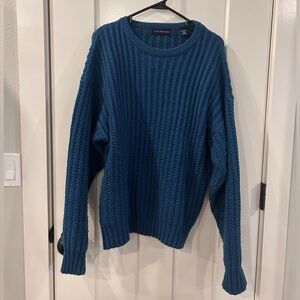 Classic Blue Crew Neck Sweater